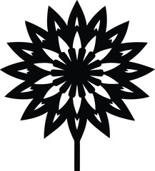Obraz premium Blue Mistflower Icon Silhouette Vector Illustration