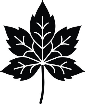 black maple leaf silhouette clip art preview