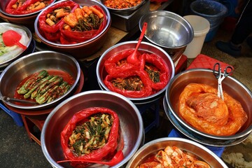Korean food in Seoul - kimchi types