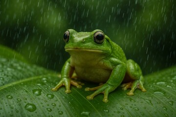 frog on a leaf