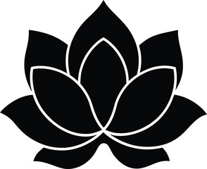 Magnolia Flower Icon Silhouette Vector Illustration