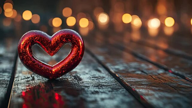 Hearts infinity sign. Selective focus Nature