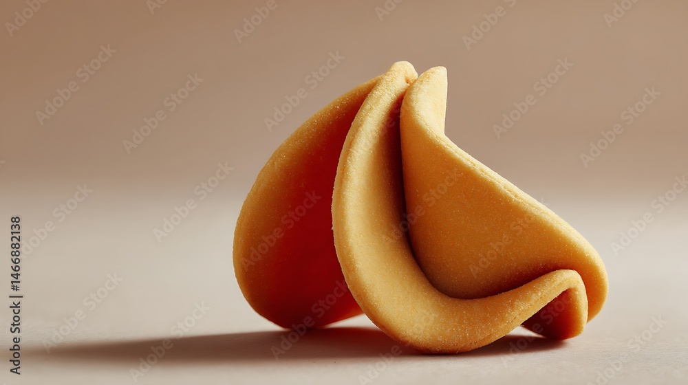 Poster chinese fortune cookie isolated on a plain background