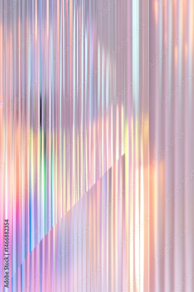 Wall mural iridescent abstract texture background: pastel color play with vertical lines and subtle geometric a