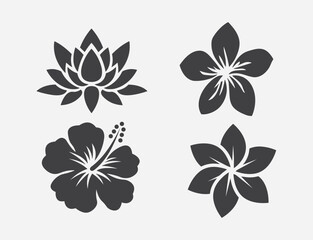 Obraz premium Black and white flower illustration