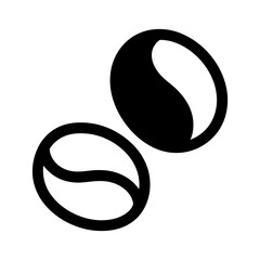 Coffee beans illustration black and white graphic