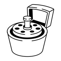 A sketchy style icon illustrating a centrifuge laboratory tool
