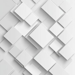 Abstract arrangement of overlapping squares creating a modern design on white background