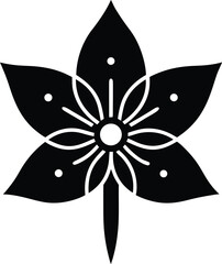 Winter Aconite Flower Icon Silhouette Vector Illustration