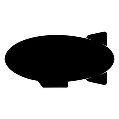 A silhouette of an Airship a dirigible or a blimp soaring skyward