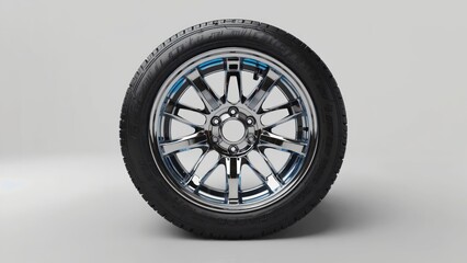 Chrome alloy wheel and tire