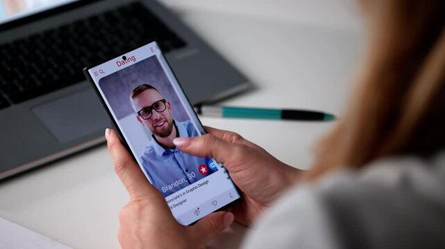 Online Dating And People Match App On Mobile Phone