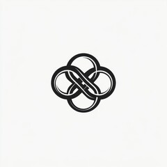 Obraz premium Interlocking infinity symbol, elegant black design