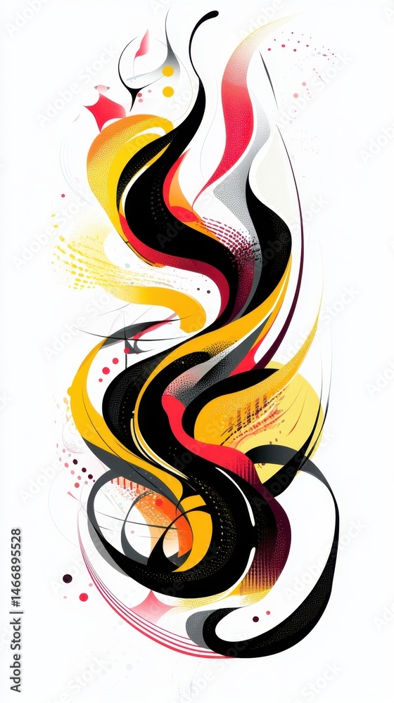 Canvas Prints abstract swirls of color on white background digital art graphic design element illustration