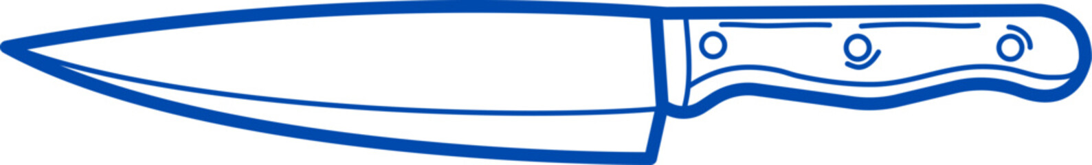 Kitchen knife vector illustration. Paring Knife.