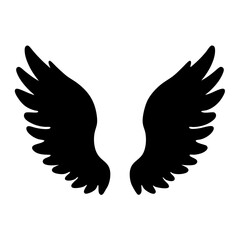 Two Majestic Wings Spreading Outwards in a Symmetrical and Bold Design