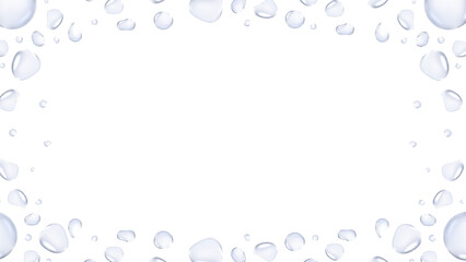水滴のイラストのフレーム