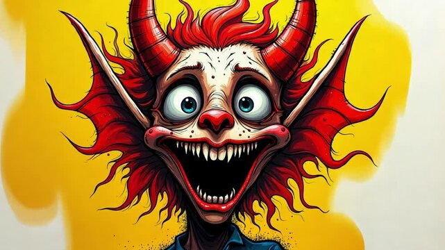 red devil with a mask