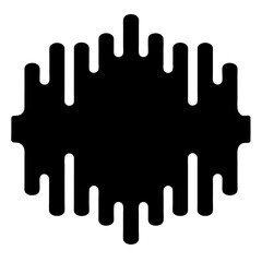 Abstract black and white dripping liquid pattern creating a unique hexagon shape