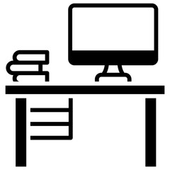 Work Place outline mixed icon