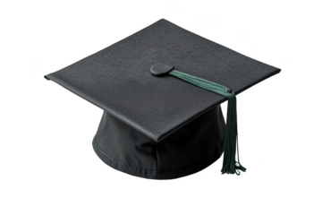 Graduation ceremony cap celebration university campus photography indoor setting close-up view achievement and success concept Png, Transparent background.