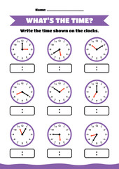 Educational Worksheet For Kindergarten Students