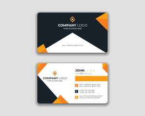 Creative modern red business card design name card corporate visiting card.
