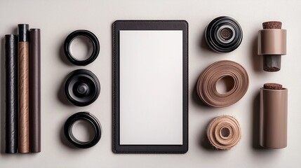 Abstract composition of various neutral tones