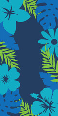 tropical island vector illustration