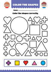 Educational Worksheet For Kindergarten Students