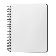 Blank Spiral Notebook for Creative Writing and Sketching in a Minimalist Style on transparent background