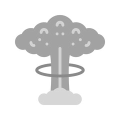 Atomic Bomb icon vector image. Suitable for mobile apps, web apps and print media.