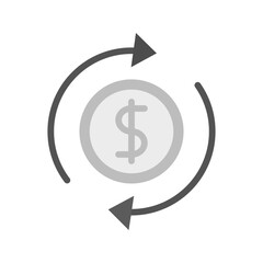 Cash Flow icon vector image. Suitable for mobile apps, web apps and print media.