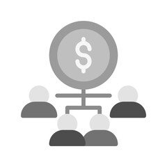 Crowdfunding icon vector image. Suitable for mobile apps, web apps and print media.