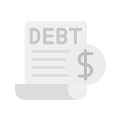 Debt icon vector image. Suitable for mobile apps, web apps and print media.