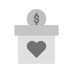 Donation icon vector image. Suitable for mobile apps, web apps and print media.