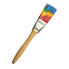 Fototapeta premium Colorful Paint Brush for Creative Art Projects and DIY Crafts on transparent background