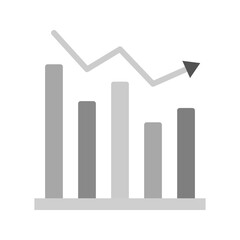 Fluctuation icon vector image. Suitable for mobile apps, web apps and print media.