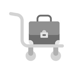Luggage Cart icon vector image. Suitable for mobile apps, web apps and print media.