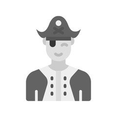 Pirate icon vector image. Suitable for mobile apps, web apps and print media.
