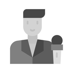 Reporter icon vector image. Suitable for mobile apps, web apps and print media.