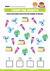 Educational Worksheet For Kindergarten Students