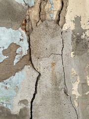 old cracked wall