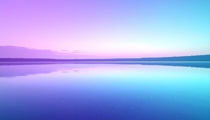 Fototapeta premium パステルグラデーションの柔らかい光が差し込む幻想的な湖, 自然な風景,イメージ