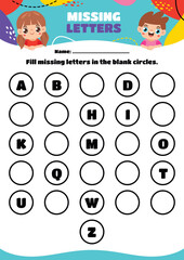 Educational Worksheet For Kindergarten Students