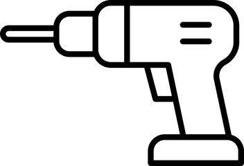 electric power drill outline icon illustration