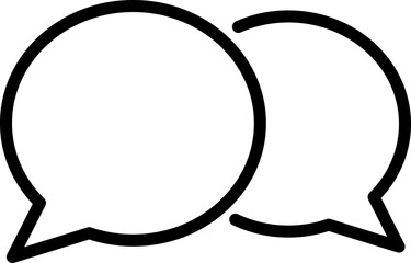conversation speech bubble outline icon illustration