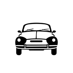 Old Model Car Icon for Vintage UI Design and Automotive Branding