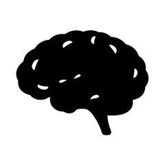 Human Brain Silhouette Representation Symbolizing Intellect, Cognition, and Neurological Processes