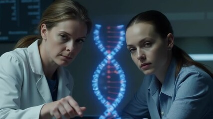 doctor watching data about dna patient - Powered by Adobe